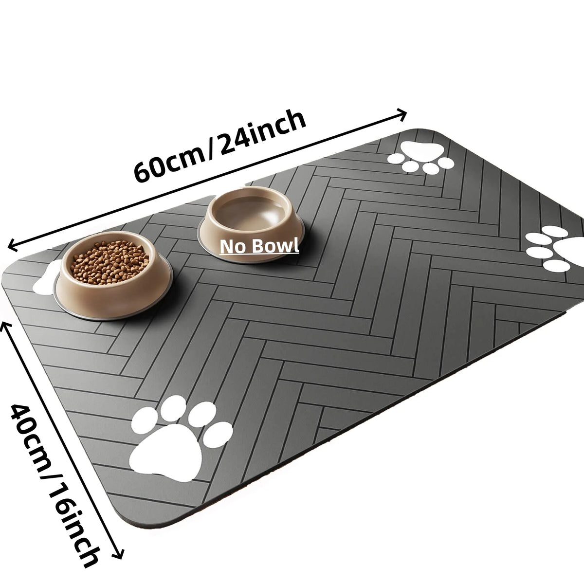 Absorbent Pet Feeding Mat with Waterproof Rubber Backing – Quick-Dry Placemat for Food and Water Bowls for Dogs and Cats