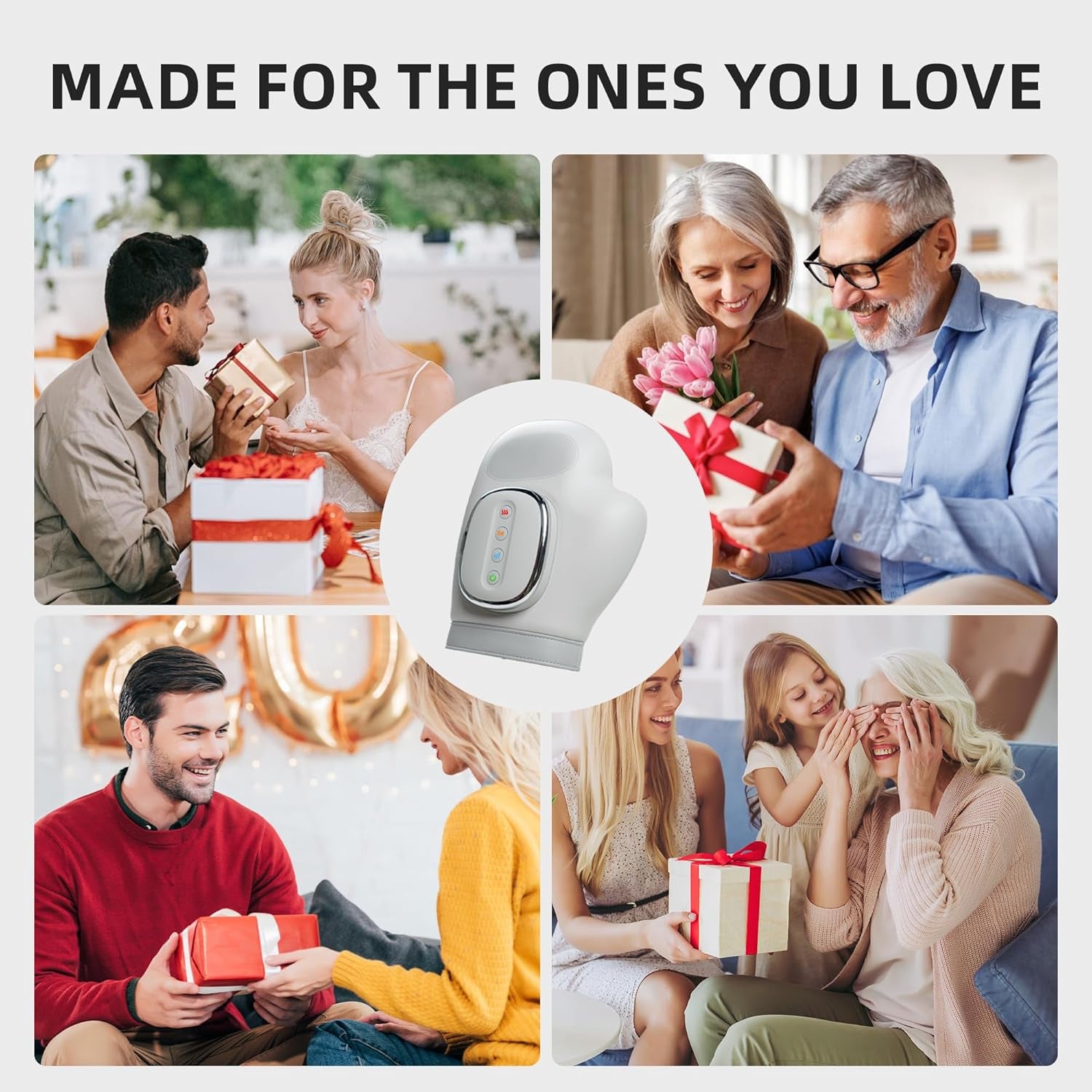 2026 NEW Smart Hand Massager with Heat and Compression – 3 Modes, 5 Intensities, Wireless Air Pressure for Arthritis & Hand Pain Relief – Portable for Home, Office, Travel – Ideal Wellness Gift
