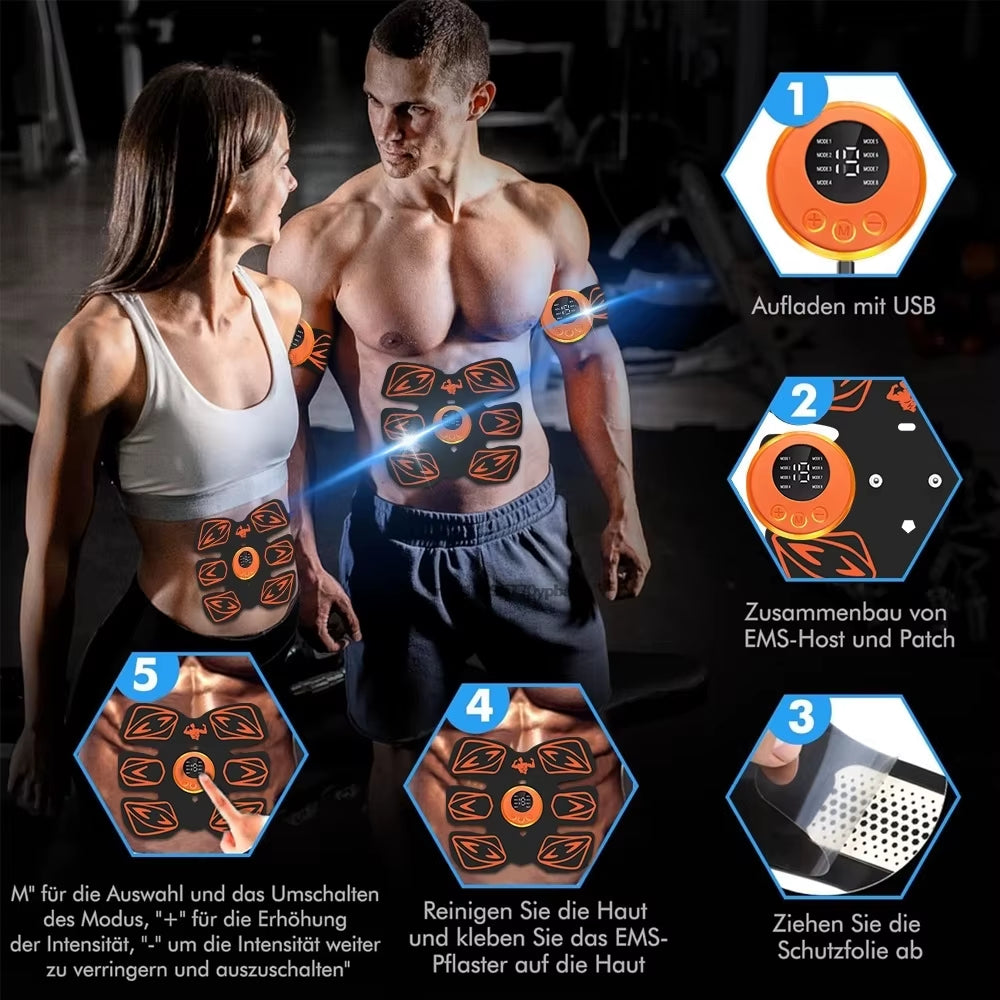 Wireless Electric Muscle Stimulator for Buttocks and Abdominal Training - Fitness Body Slimming Massager