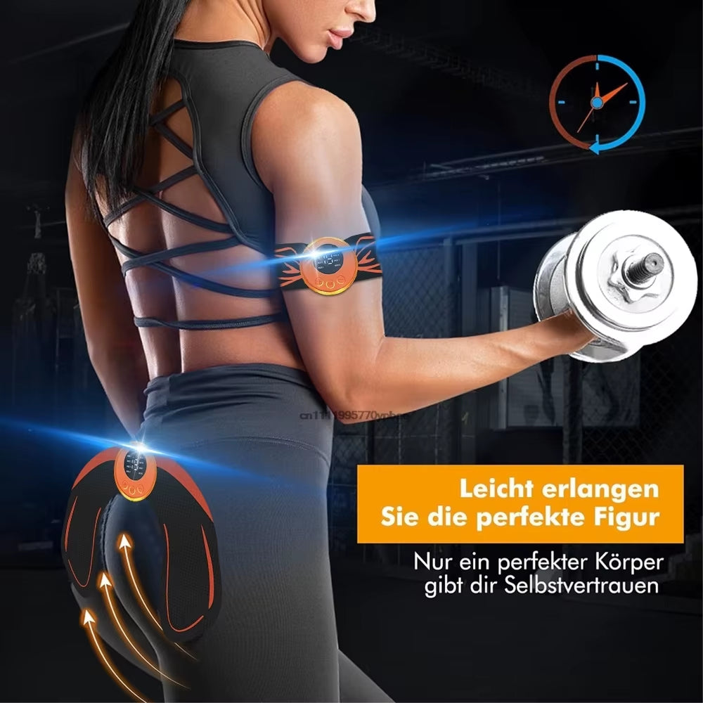 Wireless Electric Muscle Stimulator for Buttocks and Abdominal Training - Fitness Body Slimming Massager