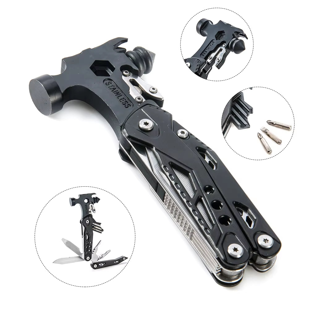 "Portable Multi-Functional Camping Emergency Hammer Tool - Compact, Durable Window Breaker for Outdoor Emergencies, Maintenance,