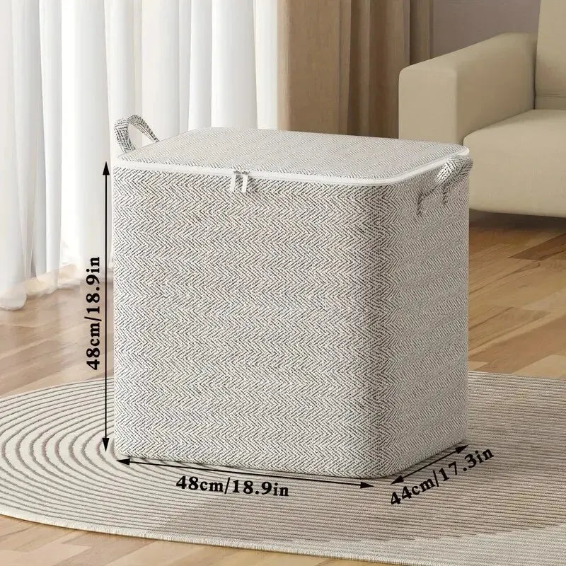 Large Capacity Non-Woven Storage Bag for Closet Organization - Ideal for Quilts, Clothing, and Toys