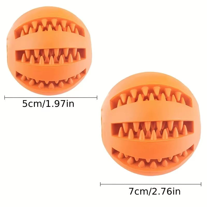 Nontoxic Bite-Resistant Dog Toy Ball for Chewing, Treat Dispensing, and Dental Care
