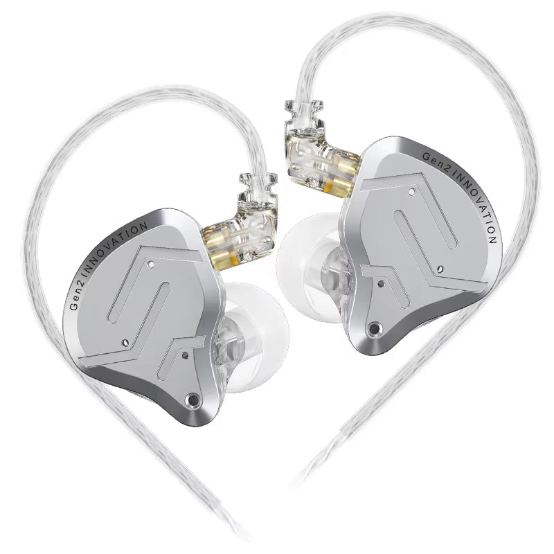 ZSN Pro 2 Metal In-Ear Headphones with 1BA + 1DD Hybrid Technology, High-Fidelity Bass Monitoring, and Noise Cancellation for Sports