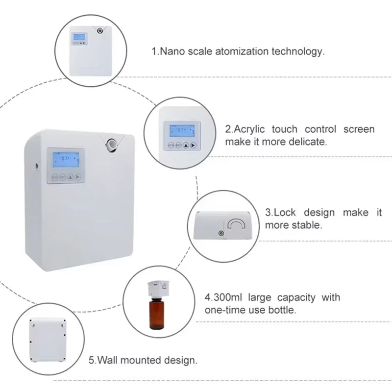 WIFI Bluetooth Essential Oil Diffuser Timer Function Aromatic Fragrance Device for Home Hotel Waterless Aroma Diffuser