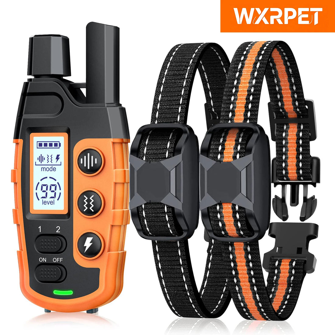 3300Ft Waterproof Electric Dog Training Collar with Remote Control for Pets Weighing 5-120 lbs - Features Shock and Vibration Modes