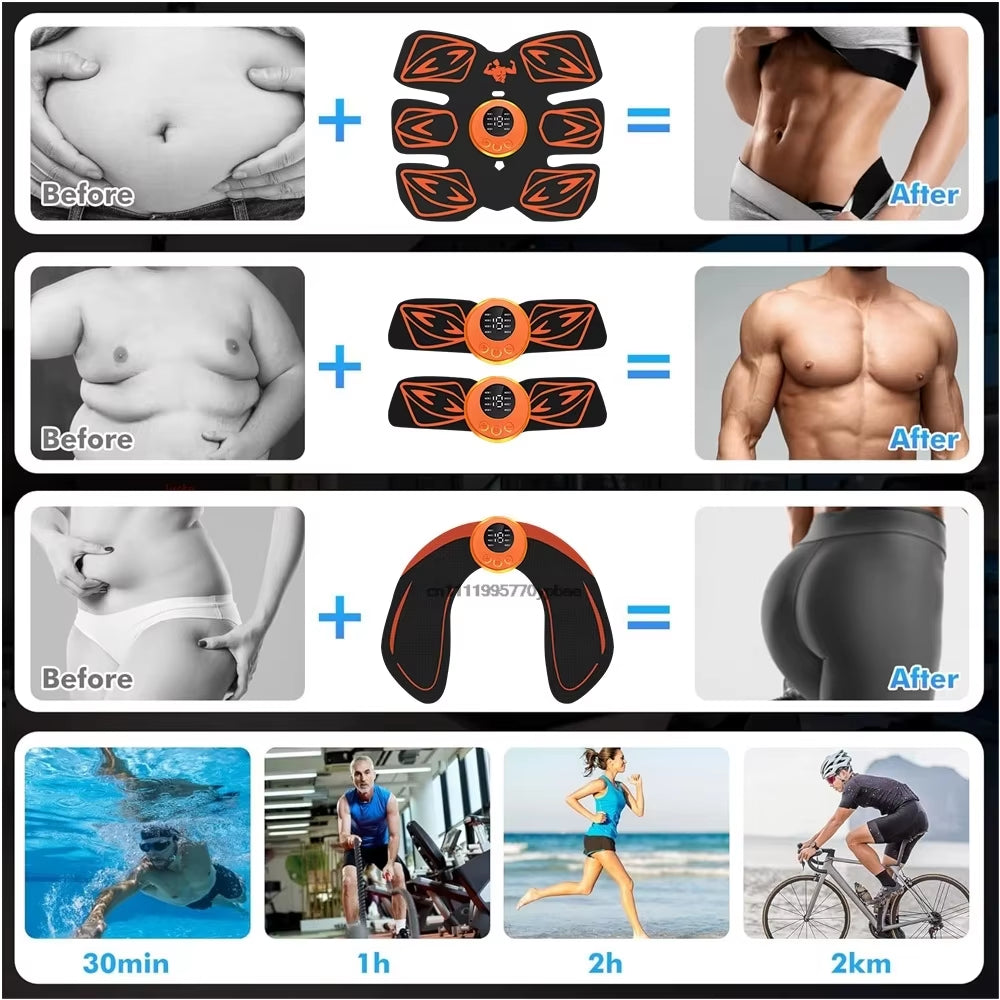 Wireless Electric Muscle Stimulator for Buttocks and Abdominal Training - Fitness Body Slimming Massager