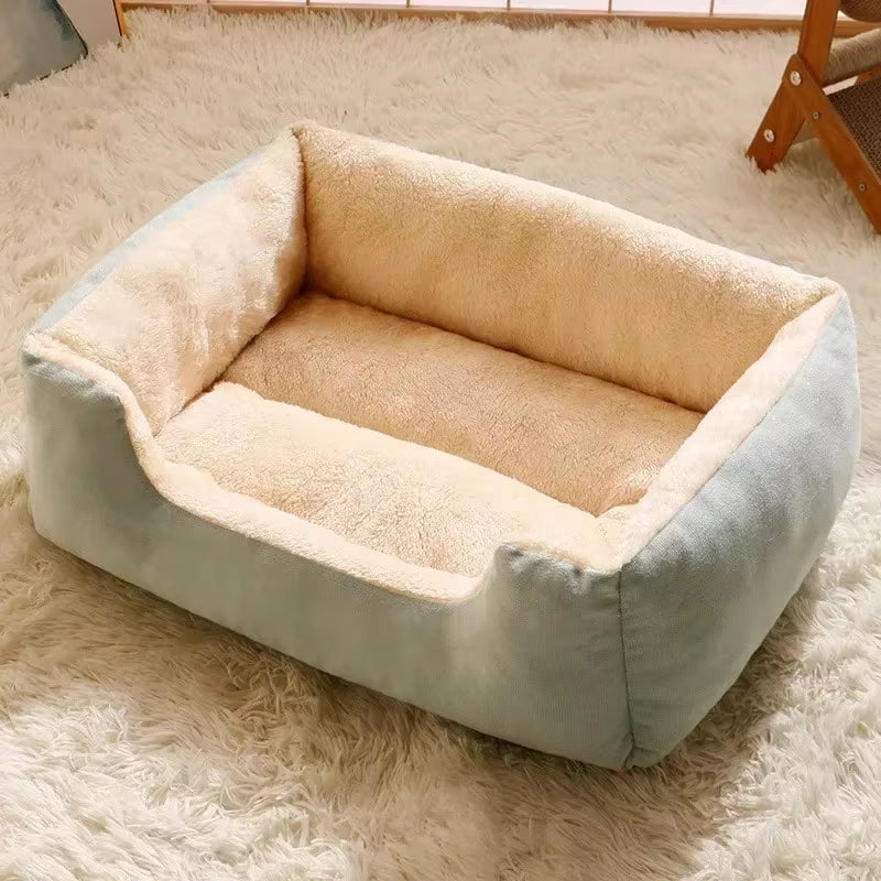 Premium Cat and Dog Bed with Cushions - Winter Accessories for Pets and Cozy Habitat Supplies
