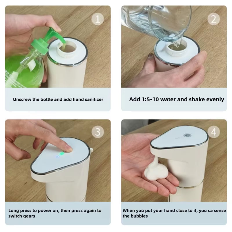 Automatic Soap Dispenser Touchless Foaming Soap Dispenser 350Ml USB Rechargeable Electric 4 Level Adjustable Foam Soap Dispenser