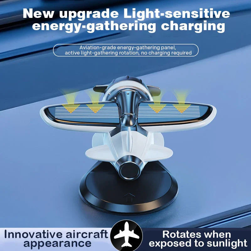 Limited Time Sale - 50% OFF🔥Solar powered airplane shaped car ornaments
