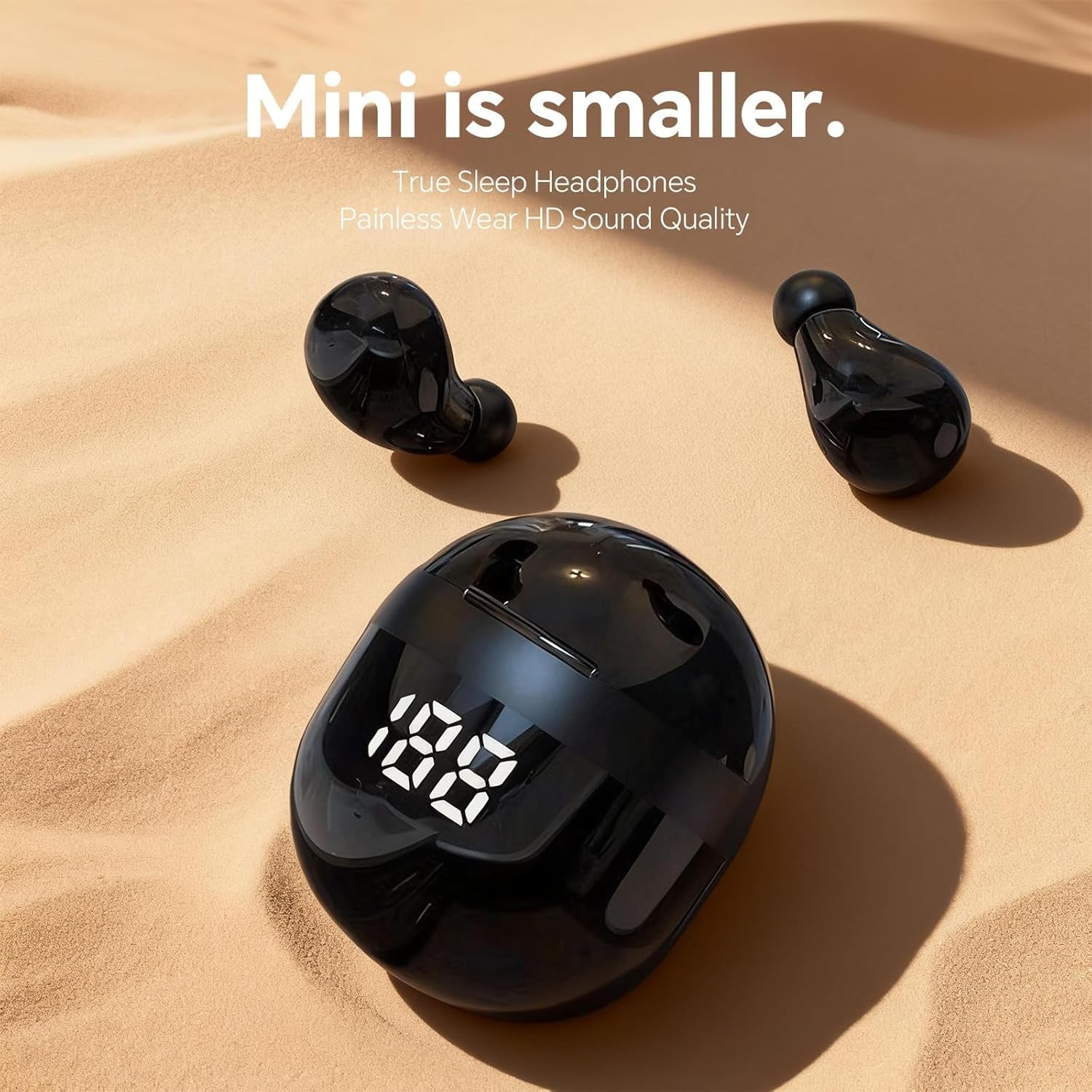 Invisible Mini Earbuds Wireless Bluetooth, Low Profile Micro Smallest Tiny Discreet Hidden Earbuds for Work, Small Headphones, Invisible Sleep Wireless Earphone IPX5 Waterproof for Small Ear Canals
