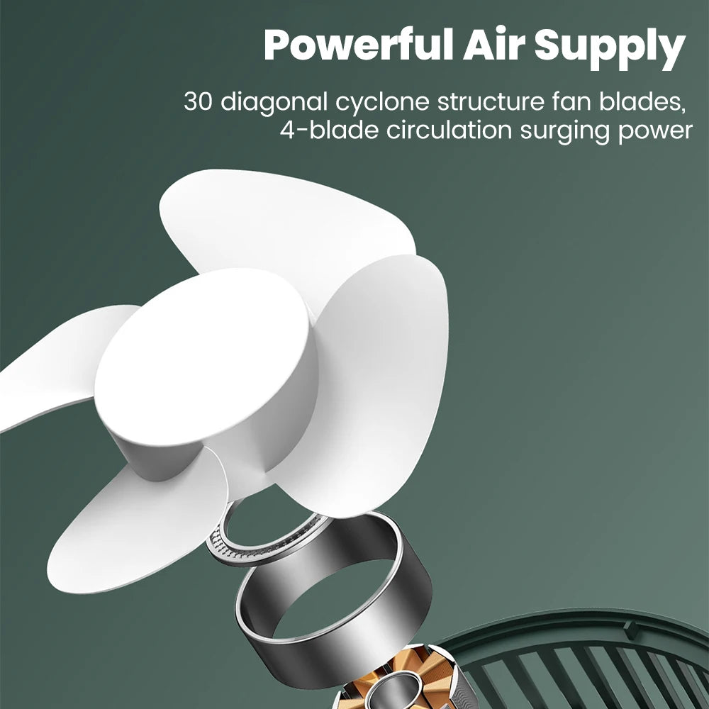 Portable Mini USB Rechargeable Table Fan for Home, Office, and Dormitory Use