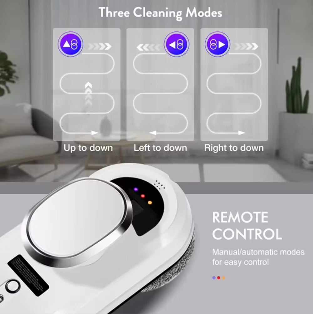 Window-Cleaning Robot Intelligent Window Glass Cleaning Machine Electric Glass Cleaner Remote-Controlled Automatic Window Cleani
