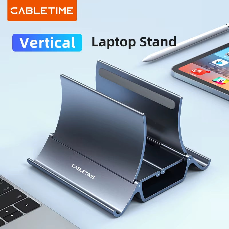 Vertical Laptop Stand Heat Dissipation Non-Slip Silicone Gravity Holder for Macbook Surface Ipad Tablet Stand C418