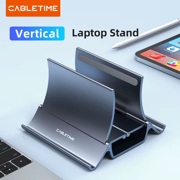 Vertical Laptop Stand Heat Dissipation Non-Slip Silicone Gravity Holder for Macbook Surface Ipad Tablet Stand C418