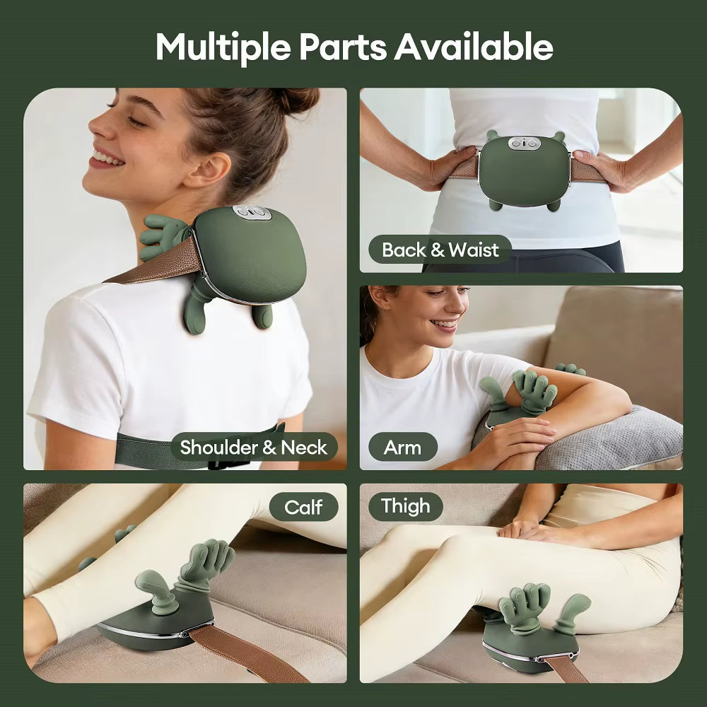 4D Bionic Wireless Neck and Shoulder Massager with Brushless Motor for Cervical and Trapezius Relief