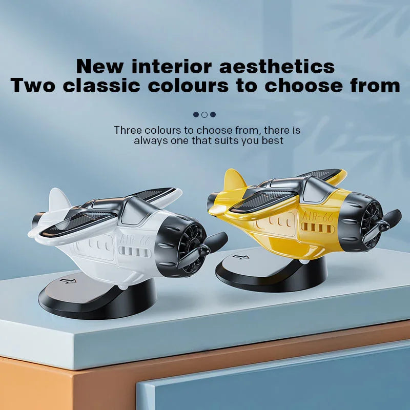Limited Time Sale - 50% OFF🔥Solar powered airplane shaped car ornaments