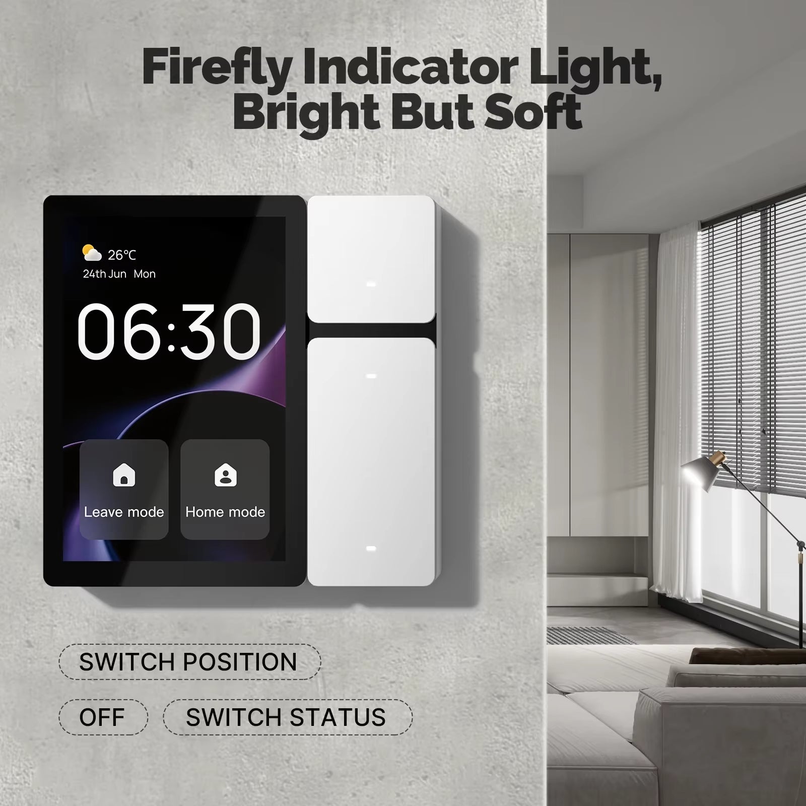 Tuya Wifi Smart Control Panel 3.5" Touch Screen, 3 Relays & Buttons, IR Remote, Bluetooth Sigmesh Hub, Home Automation