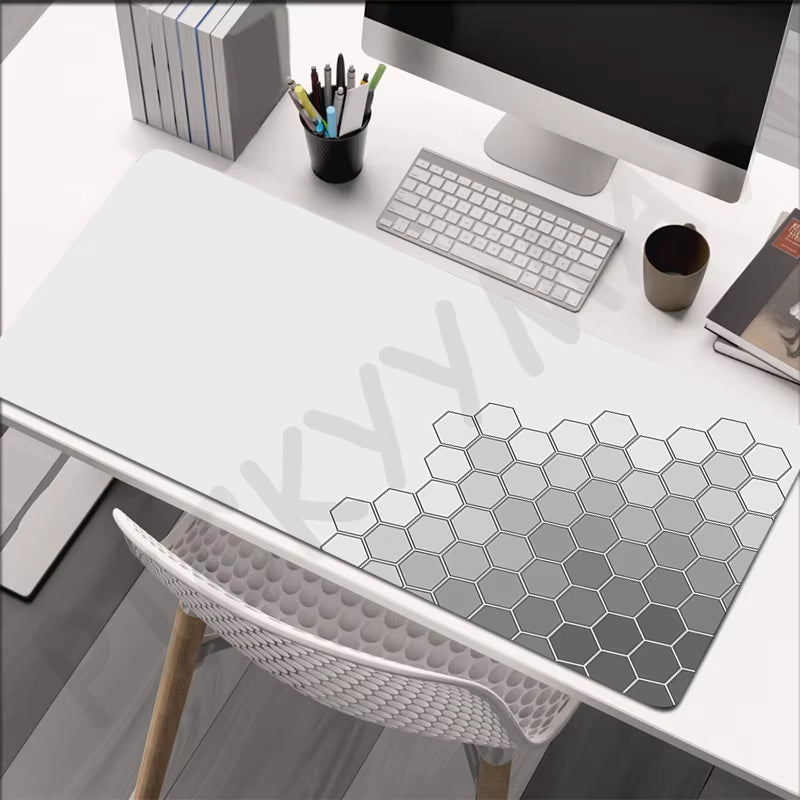 Large Geometric Gaming Mouse Pad - 90x40 cm Desk Mat for PC and Keyboard