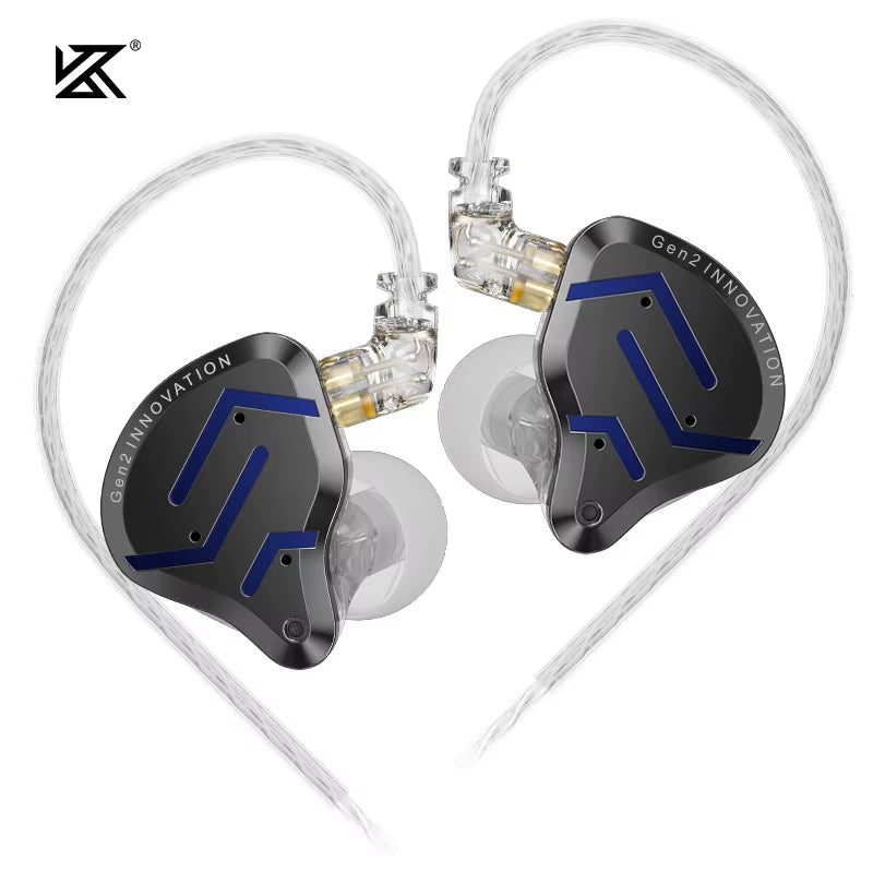 ZSN Pro 2 Metal In-Ear Headphones with 1BA + 1DD Hybrid Technology, High-Fidelity Bass Monitoring, and Noise Cancellation for Sports