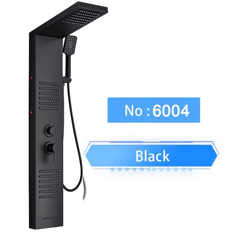 LED Digital Display Shower Panel with Waterfall Rain and SPA Massage Jet System