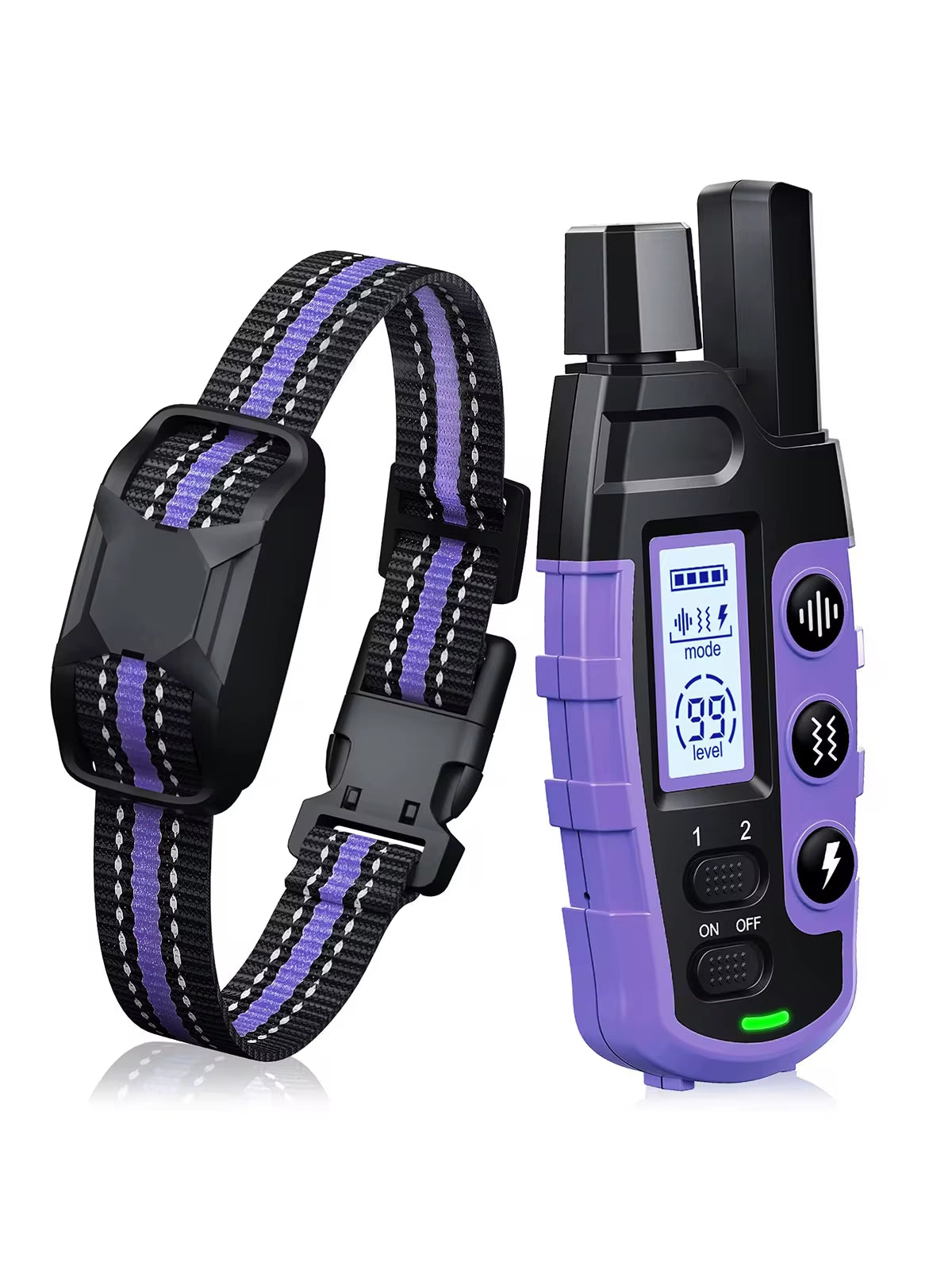 3300Ft Waterproof Electric Dog Training Collar with Remote Control for Pets Weighing 5-120 lbs - Features Shock and Vibration Modes