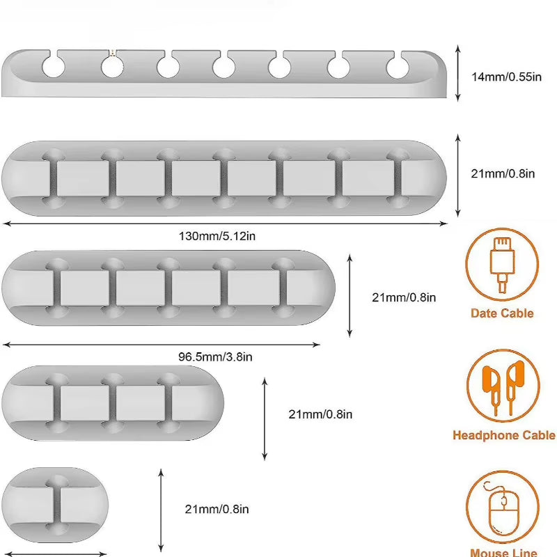 Mobile Phone Charging Cable Organizer with Snap Clip for Efficient Wire Management
