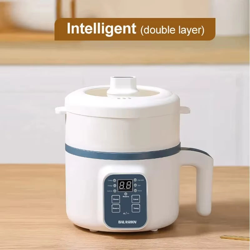 Electric Rice Cooker 110V/220V Multi Cooker Single Double Layer Mini Non-Stick Smart Mechanical Hotpot for Kitchen and Home