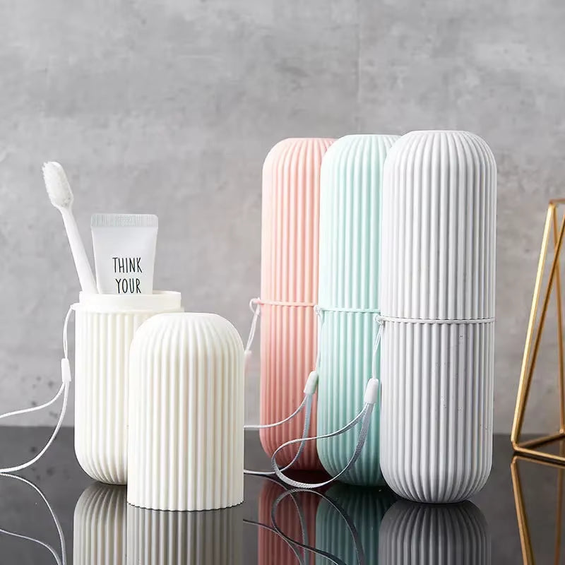Portable Toothbrush and Toothpaste Holder Case for Travel and Camping - Protects Against Dirt and Damage