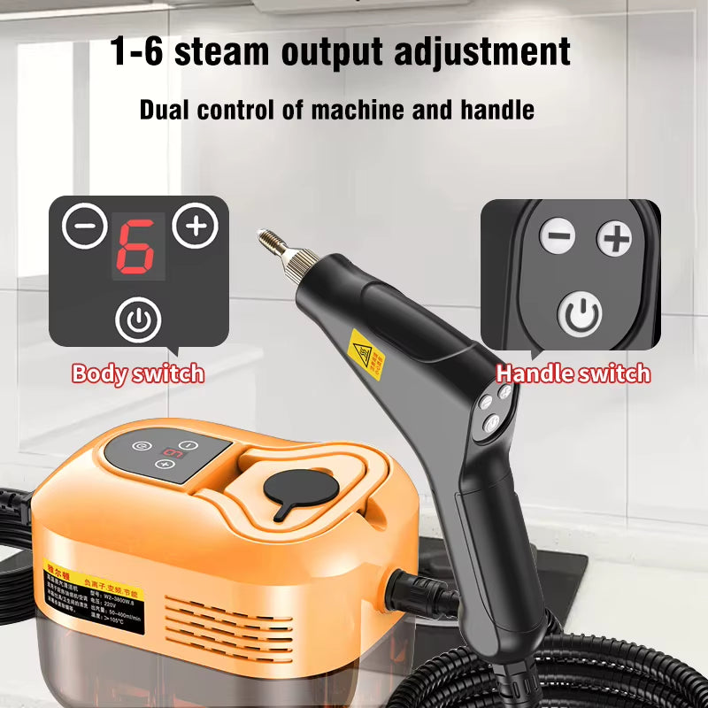 High-Performance Handheld Steam Cleaner for Household Use - Ideal for Air Conditioners, Kitchens, Cars, and Furniture (EU/US)