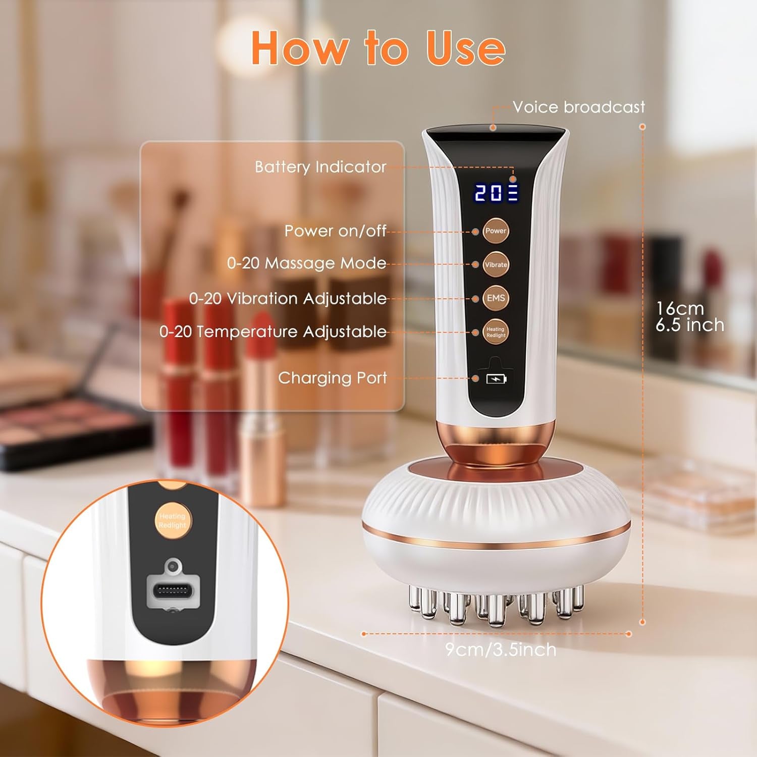 4-In-1 Body Sculpting Machine - Lymphatic Drainage Massager - Anit Cellulite Massage Tool Help Reduce Stretch Marks & Cellulite & Fat, Pain Relife Devices for Body (Belly, Legs, Arms, Butt, Low Back)