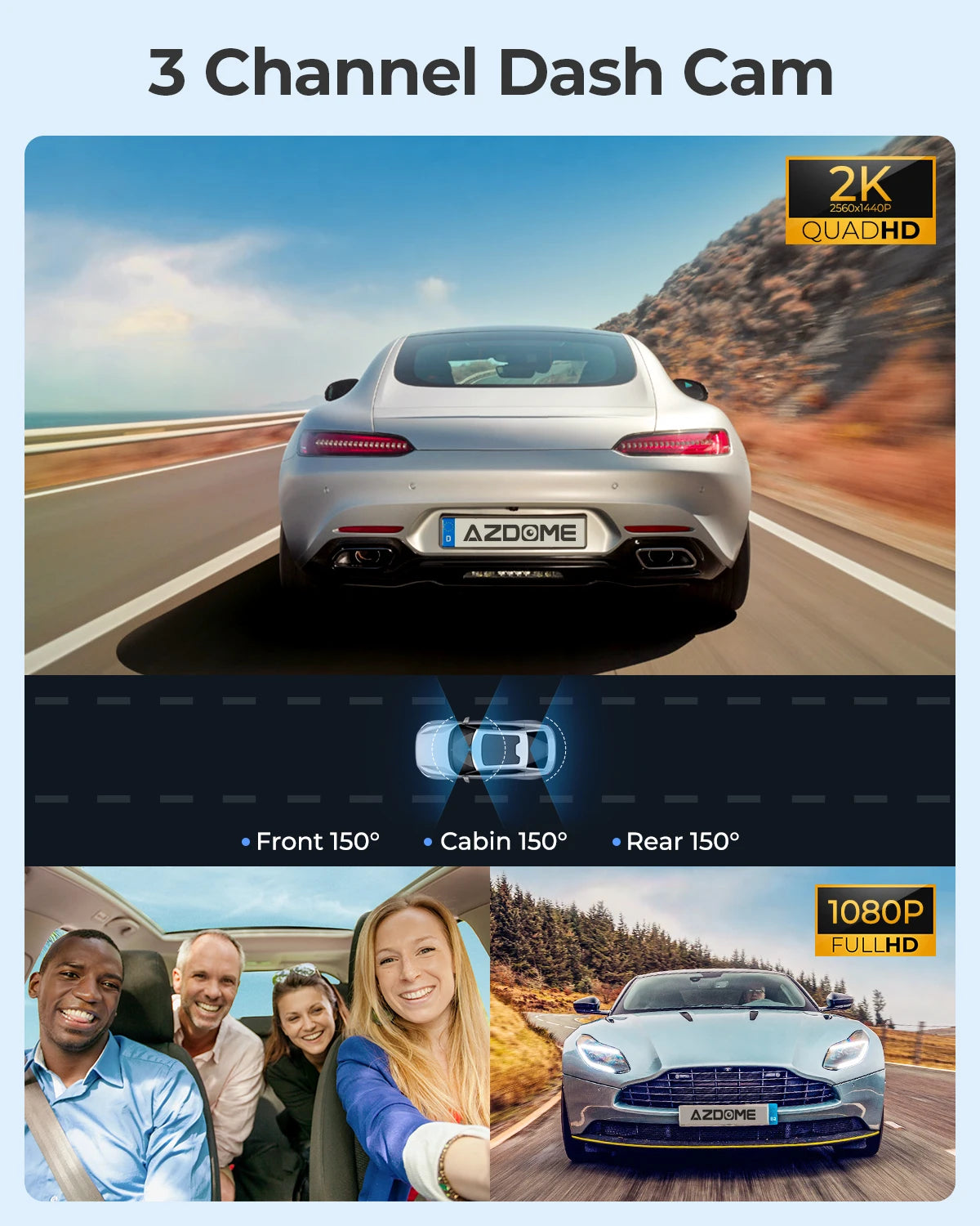 4K Dash Cam M550 Pro Built-In 5.8Ghz Wifi GPS Car DVR Upgrade  M550 Night Vision Parking Monitor Support Rear Cam