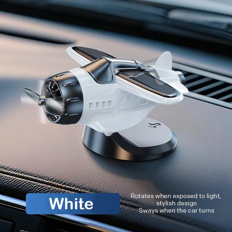 Limited Time Sale - 50% OFF🔥Solar powered airplane shaped car ornaments
