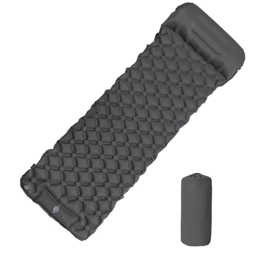 Ultralight Inflatable Camping Mattress with Built-in Pump and Pillows for Hiking