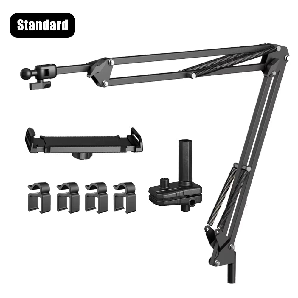 Keep your screen at a comfortable angle using the Long Arm Rotatable Phone Stand with a strong clamp & smooth 360° movement.