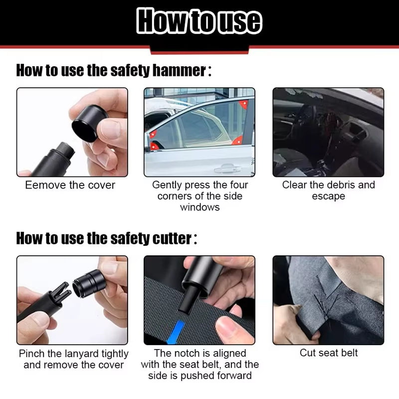 Drive with more peace of mind by buying a Window Breaker & Seatbelt Cutter for quick emergency escape & reliable vehicle safety use.