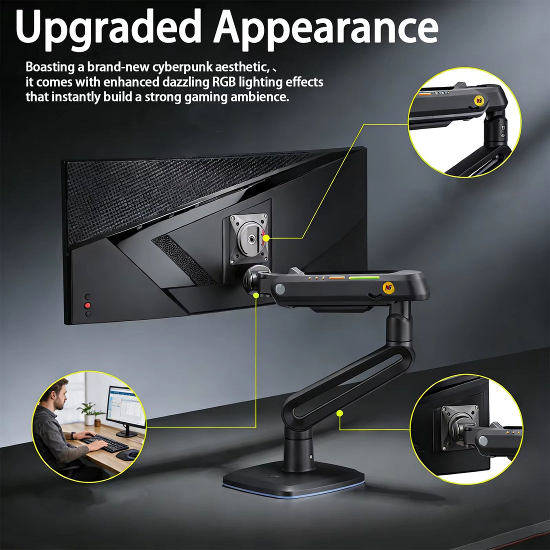 Buy an Adjustable Gaming Monitor Stand with 20kg support, smooth positioning, and flexible viewing for a better gaming setup.