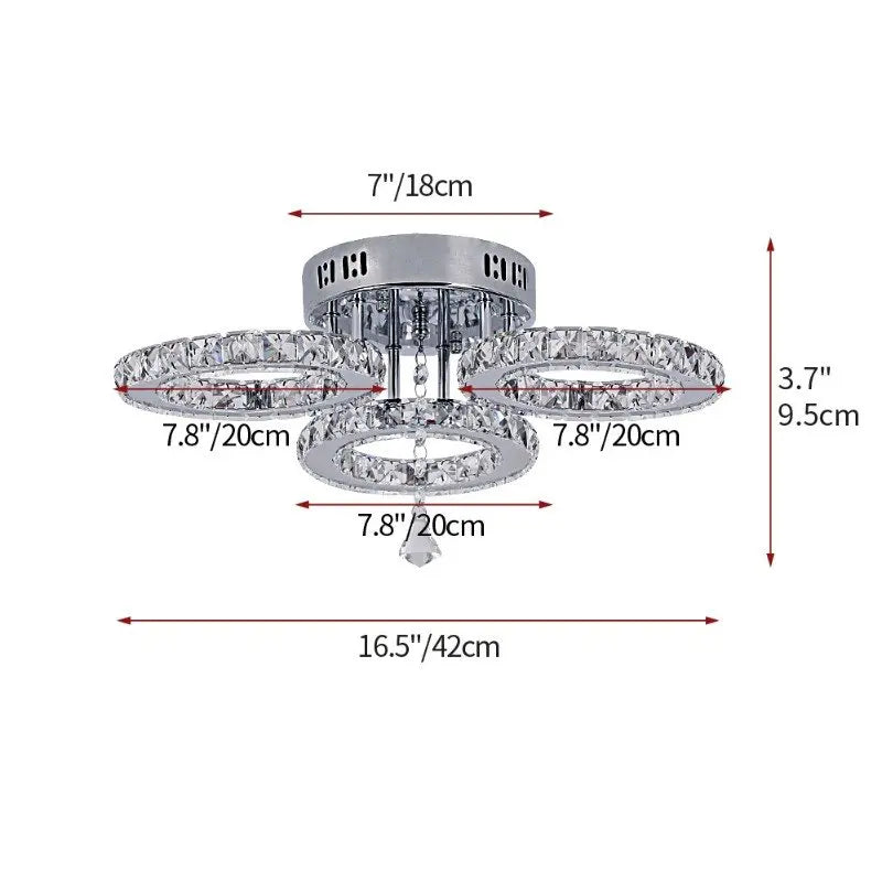 Modern K9 LED Crystal Ceiling Lamp - Smart Chandelier Pendant Light in Chrome for Dining and Living Room Luxury Decor