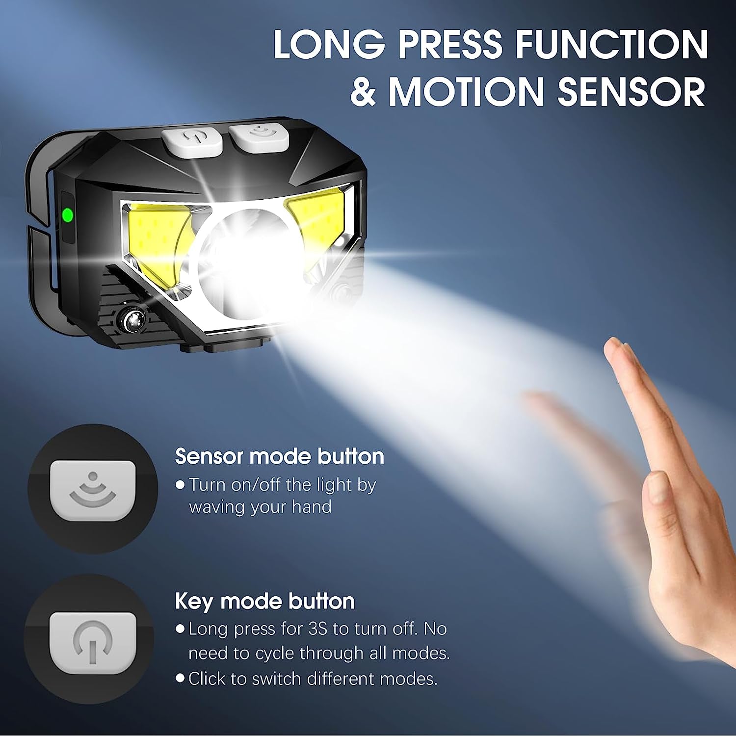 Never let darkness slow you down. High-Intensity LED Headlamp keeps your path visible for outdoor adventures and fun.