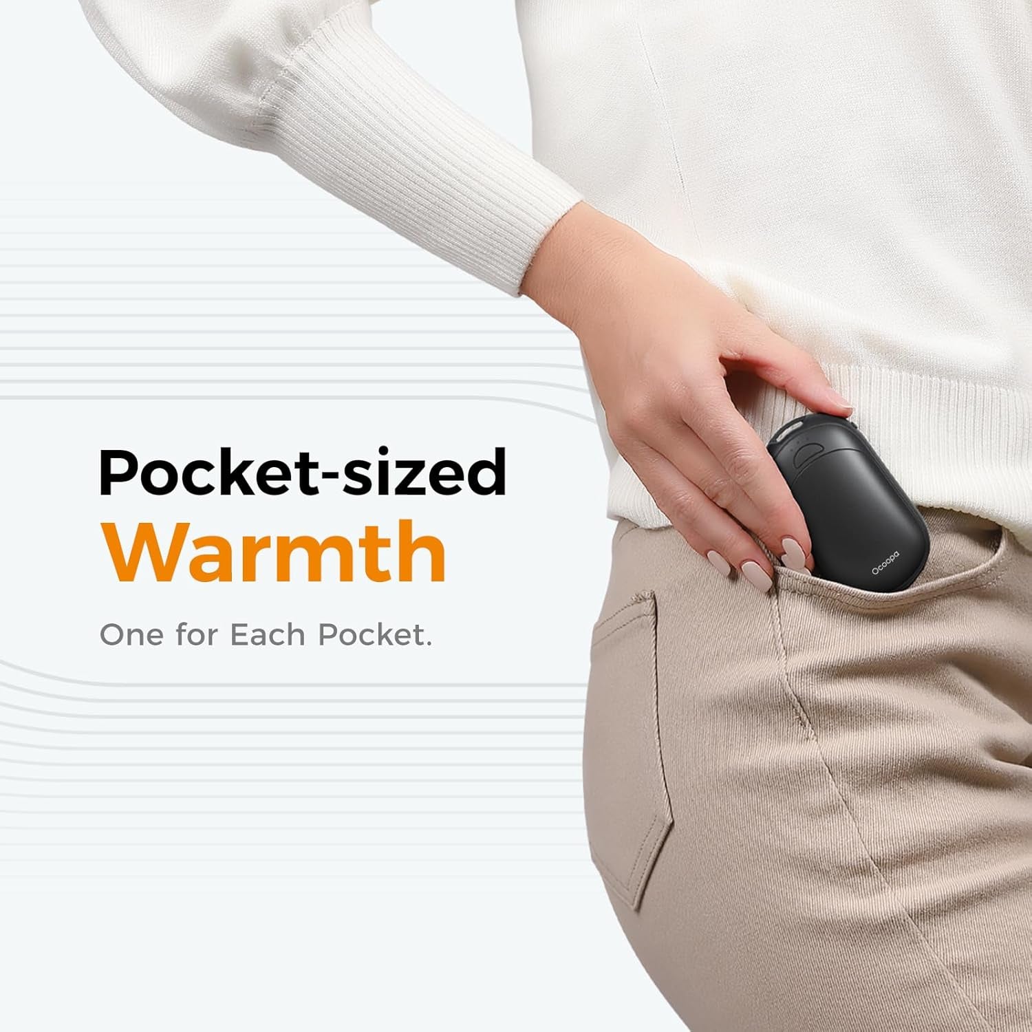 Shop 2 Pack Magnetic Hand Warmers rechargeable with adjustable heat, long-lasting battery life & compact pocket-friendly design.