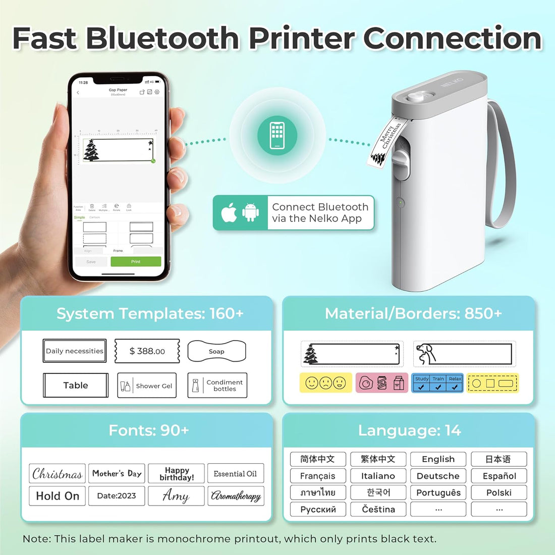 Make labeling simple with the Mini P21 Bluetooth Label Printer that connects to your phone and creates custom labels with ease.