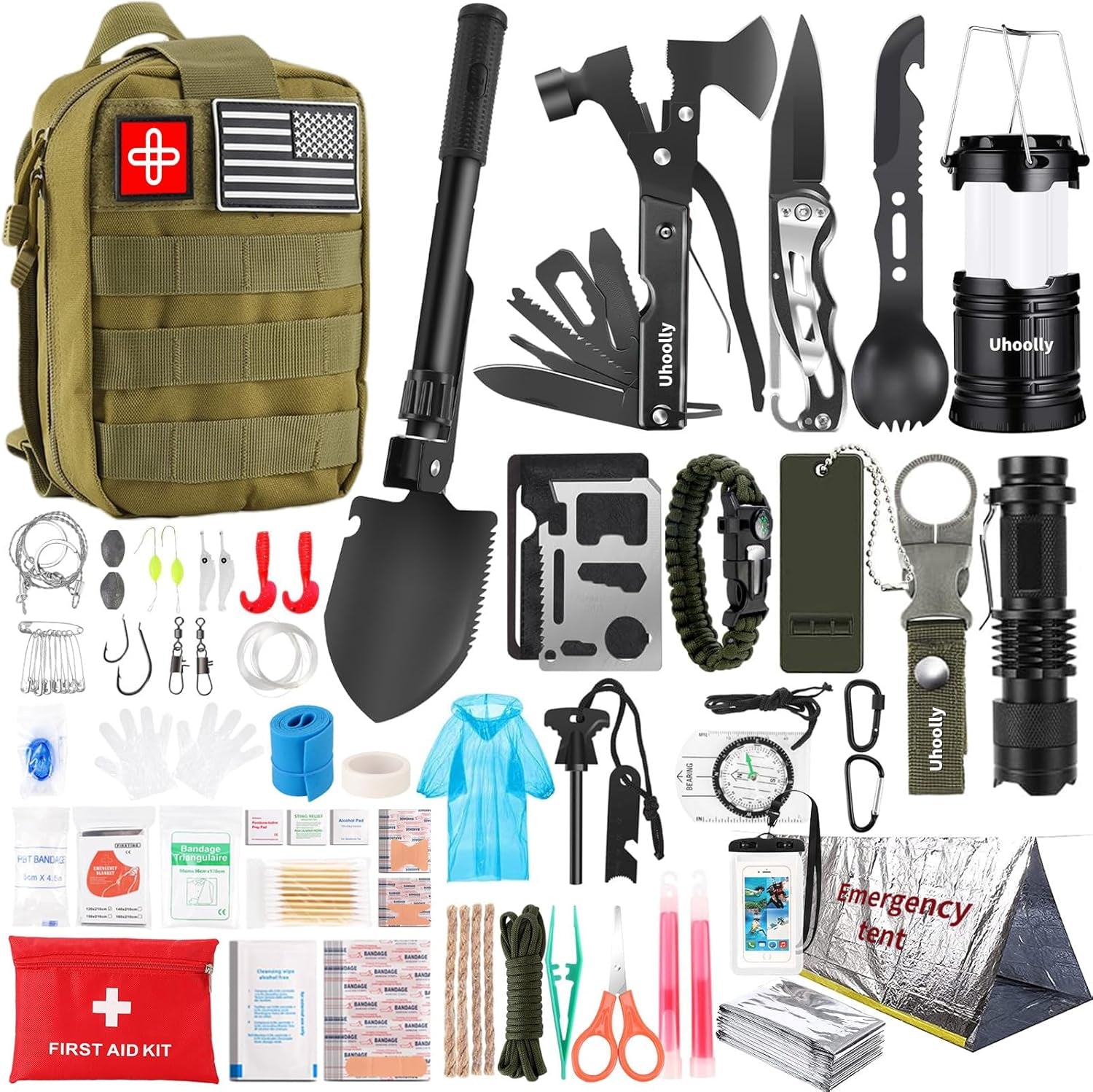 Prepare yourself for any unexpected moment with the outdoor emergency survival kit, designed for road trips & outdoor adventures.