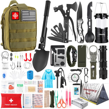 Prepare yourself for any unexpected moment with the outdoor emergency survival kit, designed for road trips & outdoor adventures.
