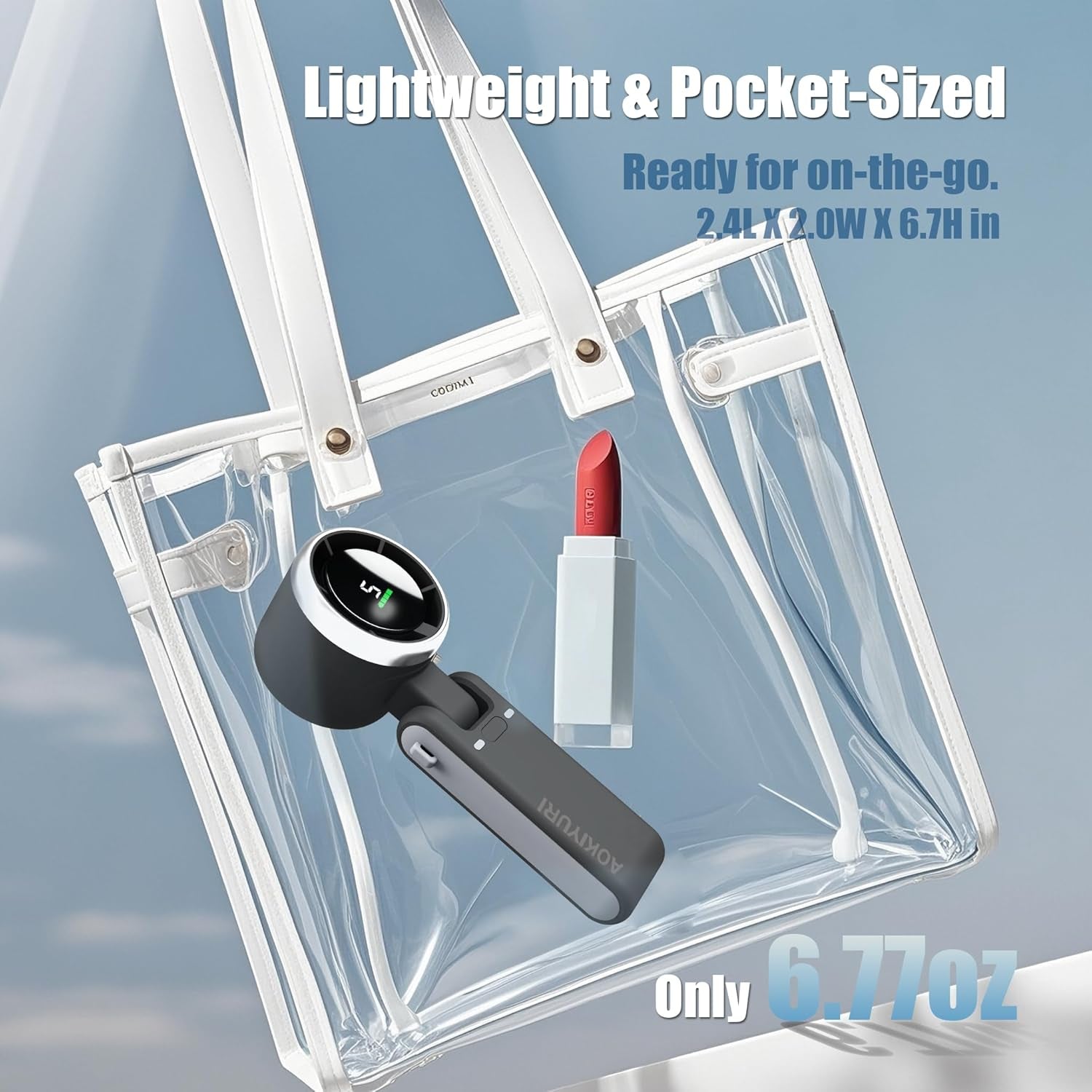 Stay cool anywhere with the 5 Speed Adjustable Mini Turbo Fan, a compact portable solution for comfort, travel & office use.