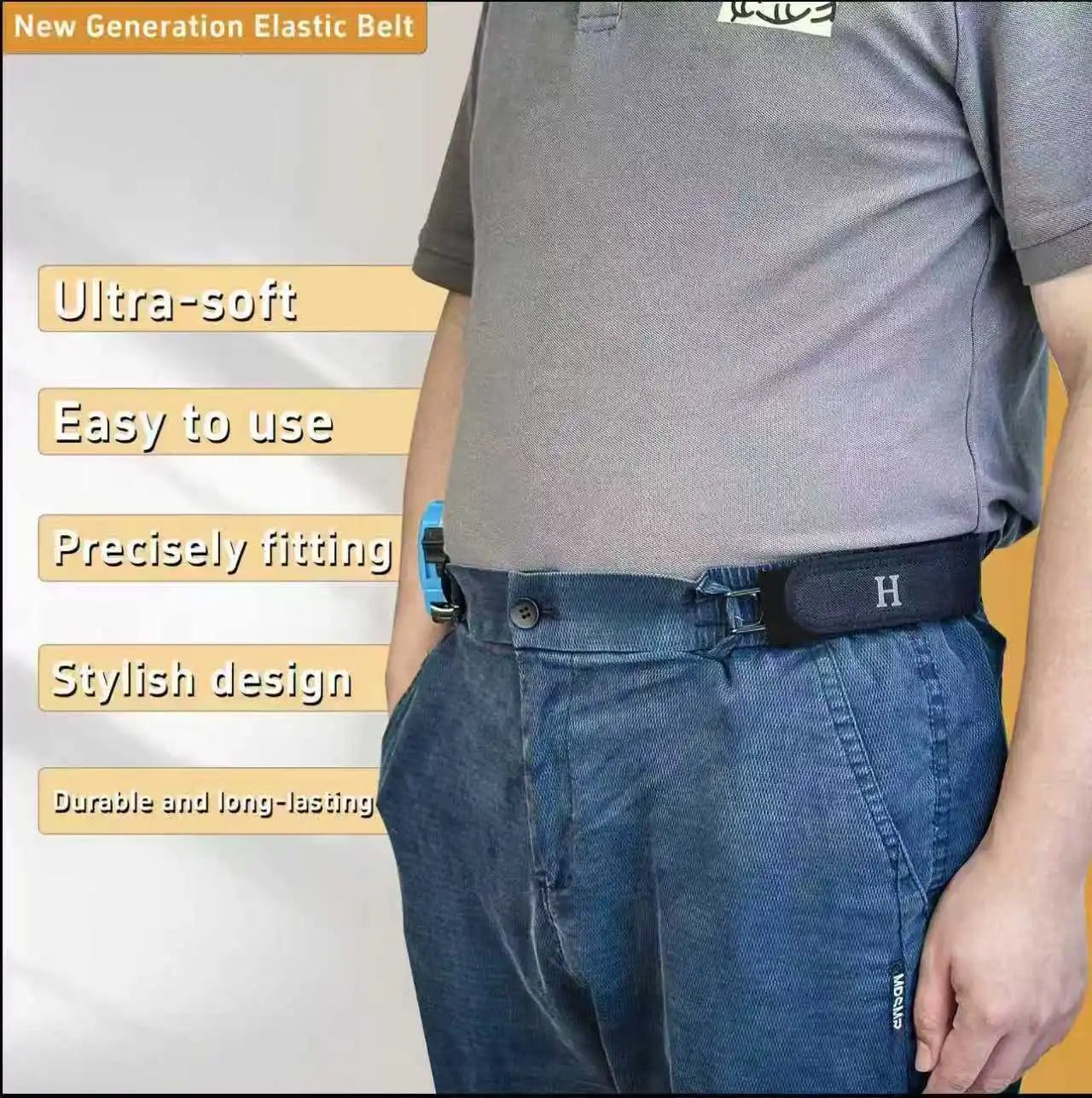 Buckleless Elastic Hidden Belt