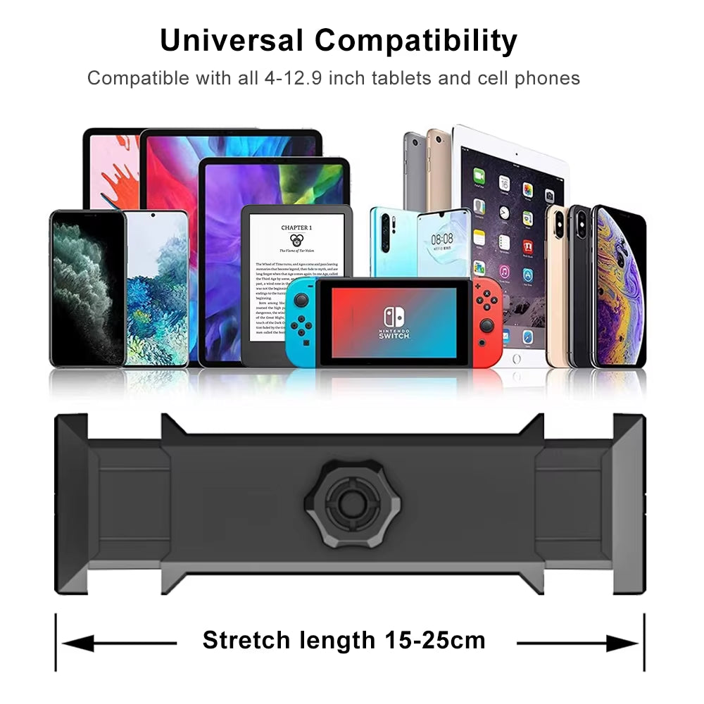 Keep your screen at a comfortable angle using the Long Arm Rotatable Phone Stand with a strong clamp & smooth 360° movement.