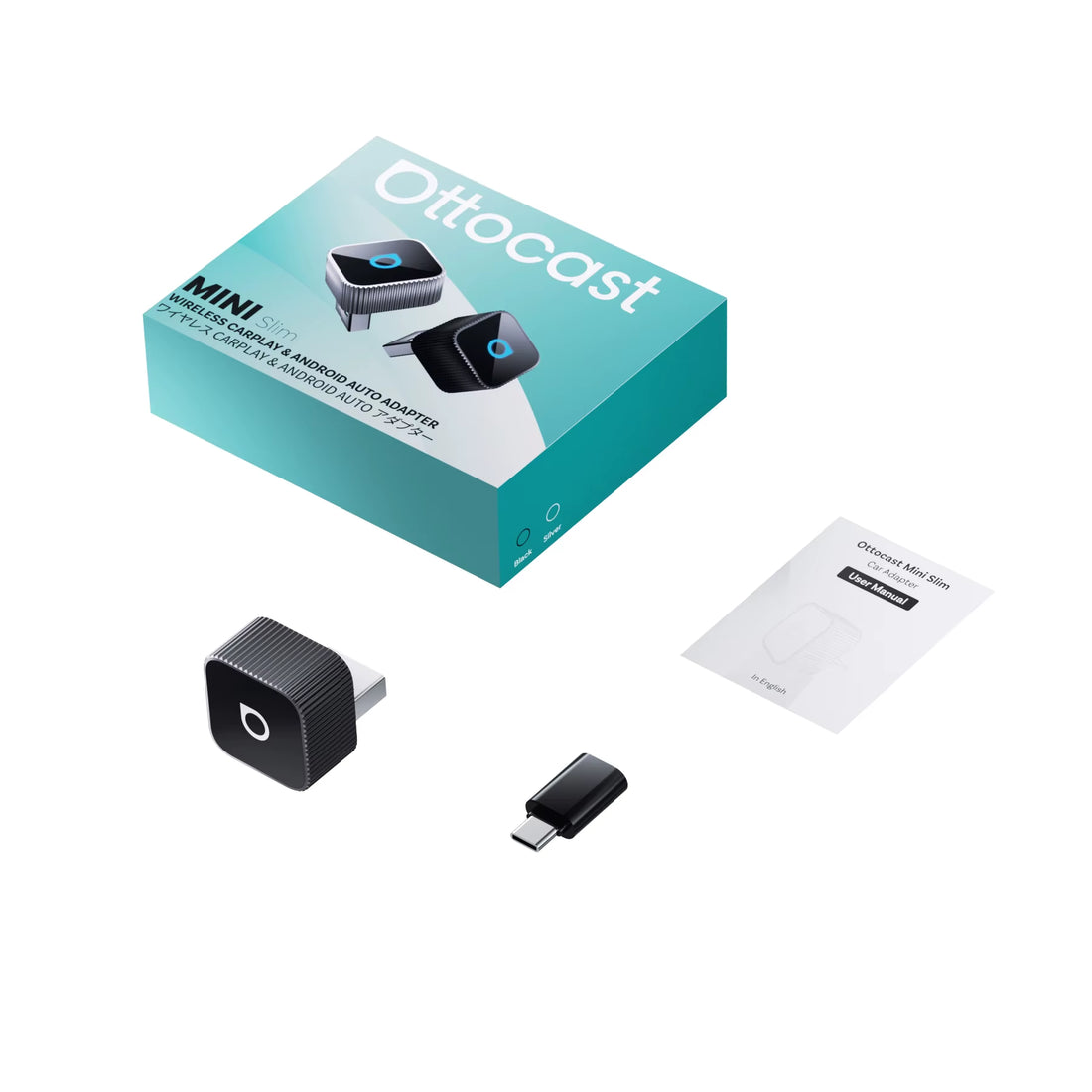 Mini Slim Wireless Adapter Wireless Carplay Android Auto for OEM Car Plug and Play Wifi Bluetooth Auto Connection