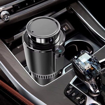 Portable Smart 2 in 1 12V Car Cup Cooler Warmer for Outdoor Travelling Mini Auto Refrigerator Cooling Heating Cup Drinks Holder