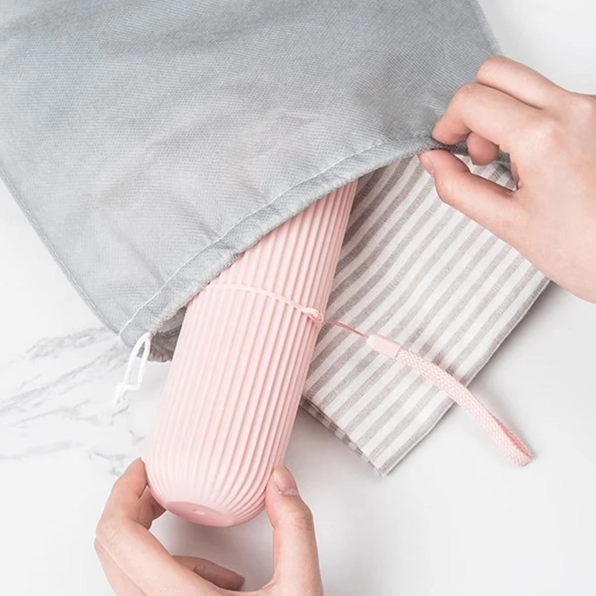 Portable Toothbrush and Toothpaste Holder Case for Travel and Camping - Protects Against Dirt and Damage