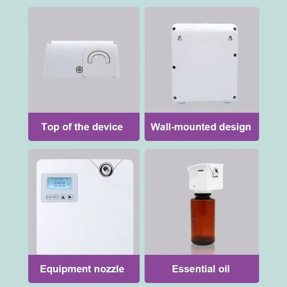 WIFI Bluetooth Essential Oil Diffuser Timer Function Aromatic Fragrance Device for Home Hotel Waterless Aroma Diffuser